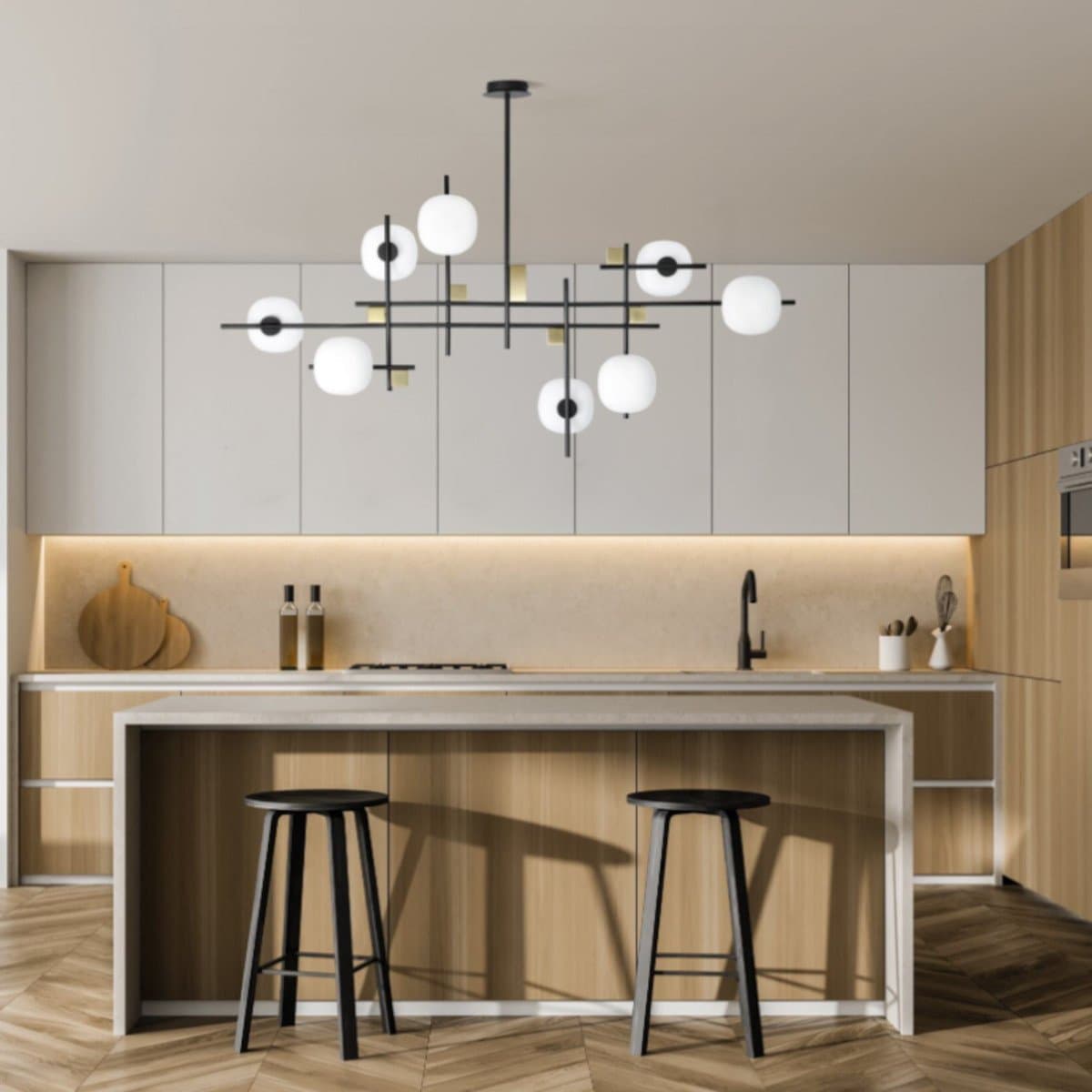 Lampadario moderno Miloox LINGOTTO 1744 351 G9 LED metallo vetro in Lampadari Lampadari Bartalini - Colle di Val d’Elsa, commercioVirtuoso.it