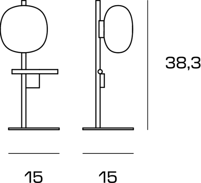 Abat-jour moderna Miloox LINGOTTO 1744 349 G9 LED dimmerabile metallo vetro in Lampade da tavolo e abat-jour Lampadari Bartalini - Colle di Val d’Elsa, commercioVirtuoso.it