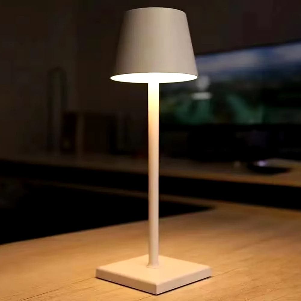 Lampada Touch da Tavolo Ricaricabile USB Luce Dimmerabile 10.5x26.5cm Bianco in Lampade da tavolo e abat-jour Danyx - Casoria, commercioVirtuoso.it