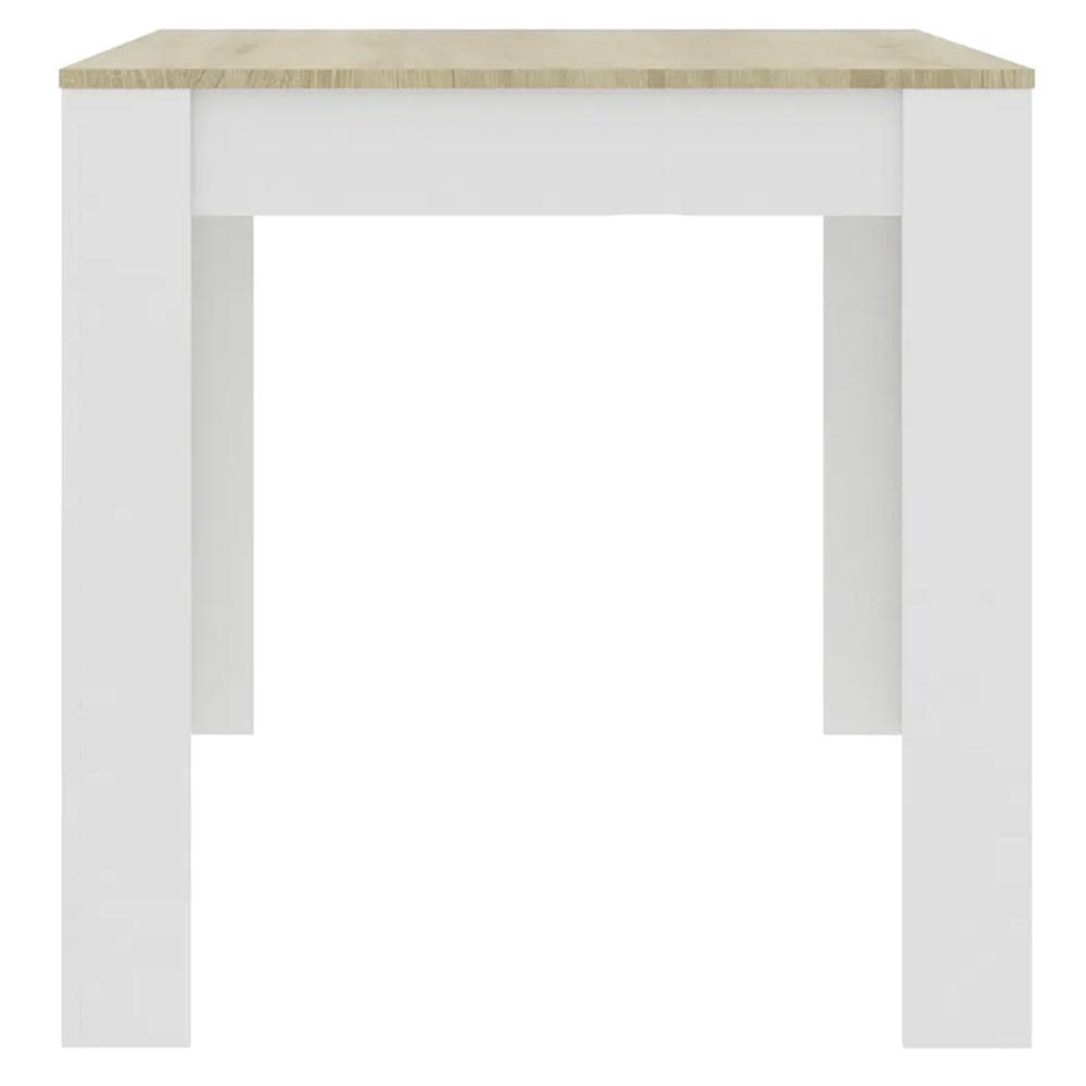 Tavolo per Sala da Pranzo Fisso 120x80 H74cm Bianco e Top 18mm Acero Moderno - 6