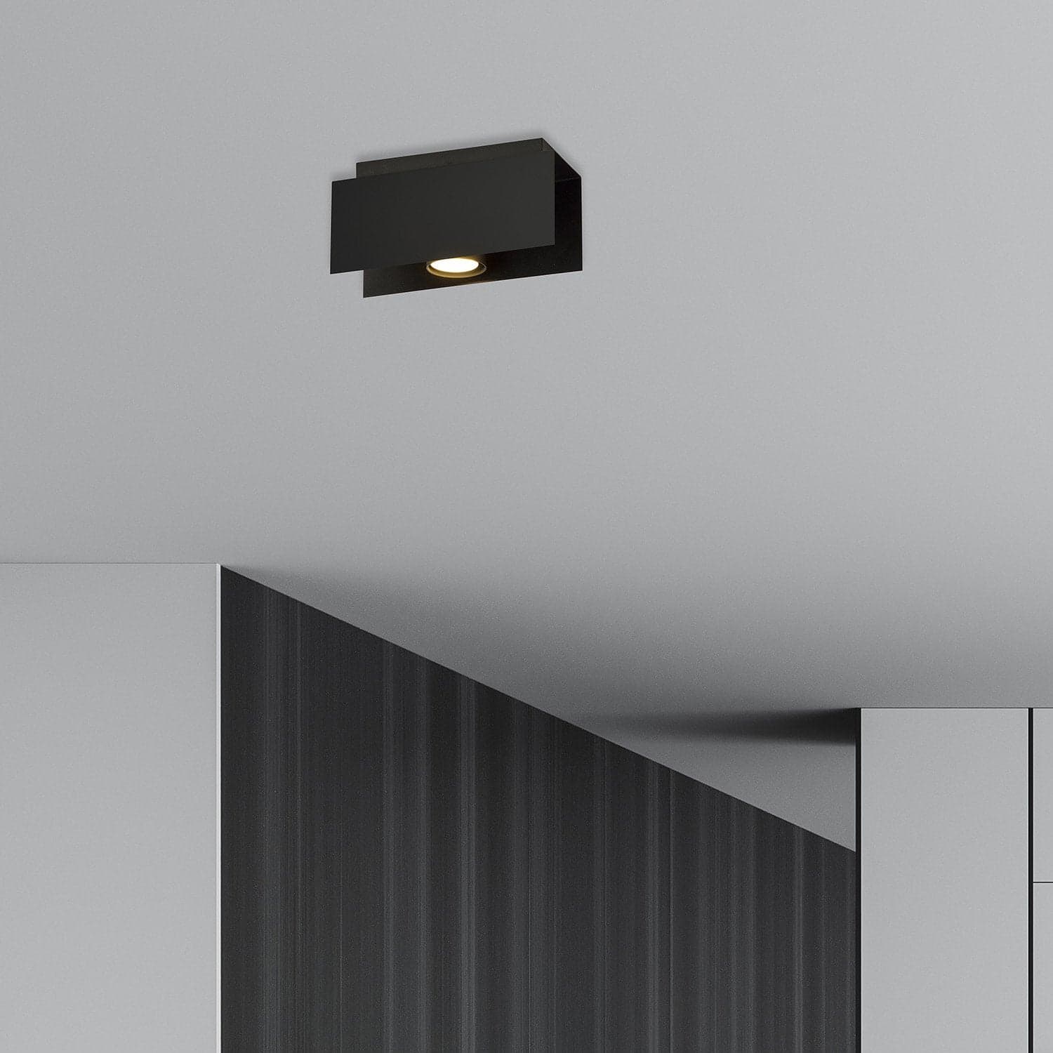 Plafoniera Moderna 1 Luce Kenno In Acciaio Nero in Plafoniere LuceArt - Montecorvino Pugliano, commercioVirtuoso.it