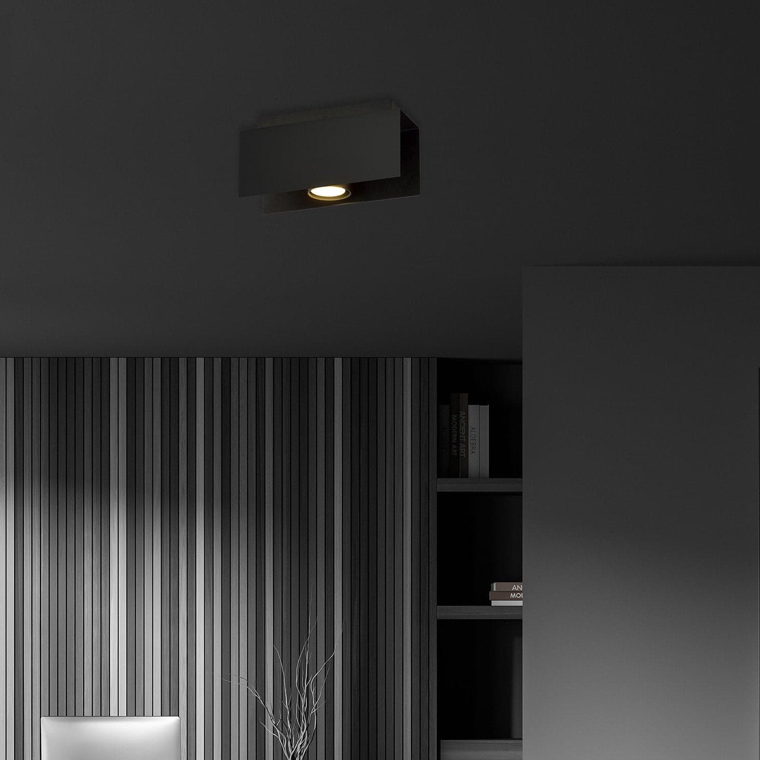 Plafoniera Moderna 1 Luce Kenno In Acciaio Nero in Plafoniere LuceArt - Montecorvino Pugliano, commercioVirtuoso.it
