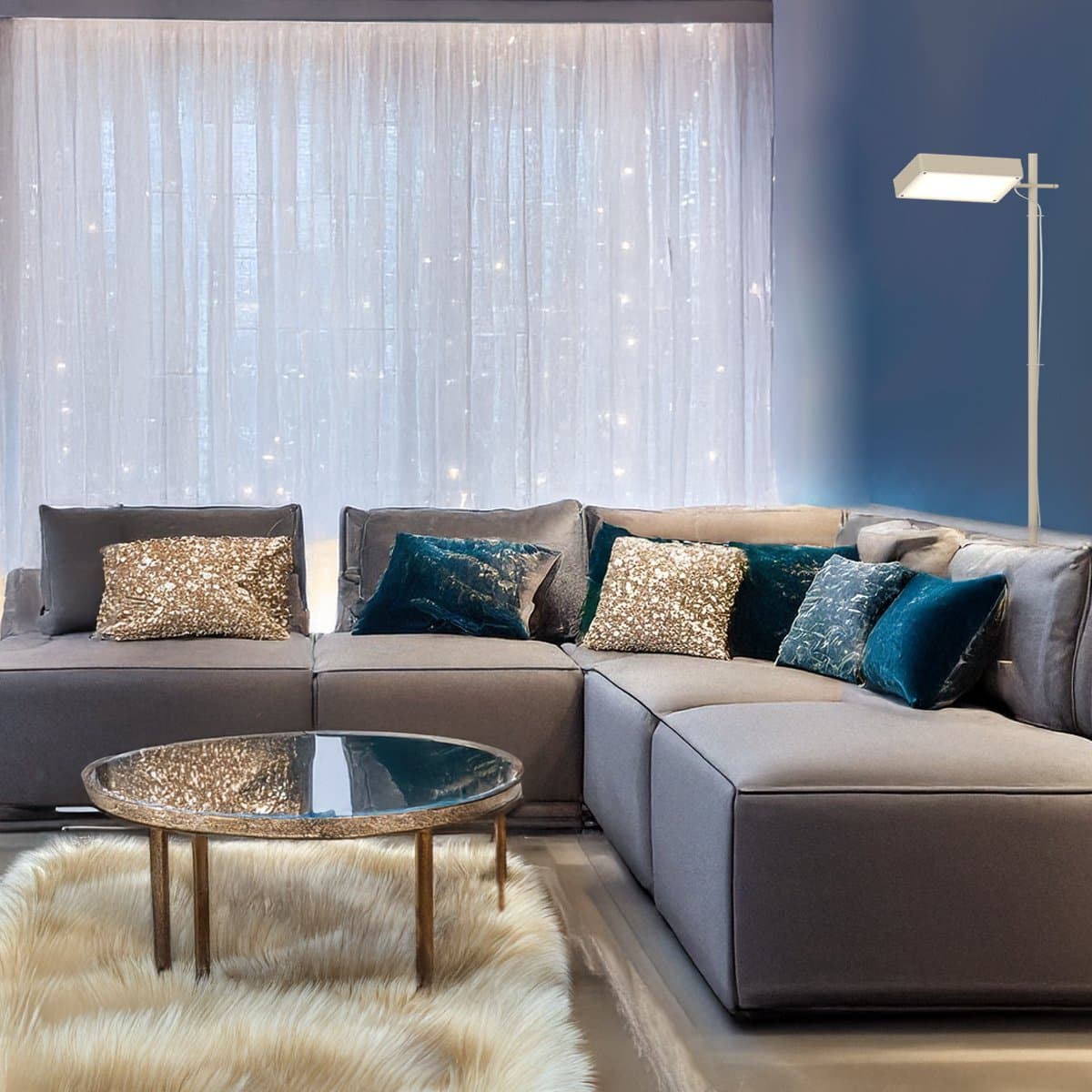Piantana orientabile Top Light KUBI 1212 T SA LED SWITCH 2400LM illuminazione modulo integrato in Lampade da terra Lampadari Bartalini - Colle di Val d’Elsa, commercioVirtuoso.it