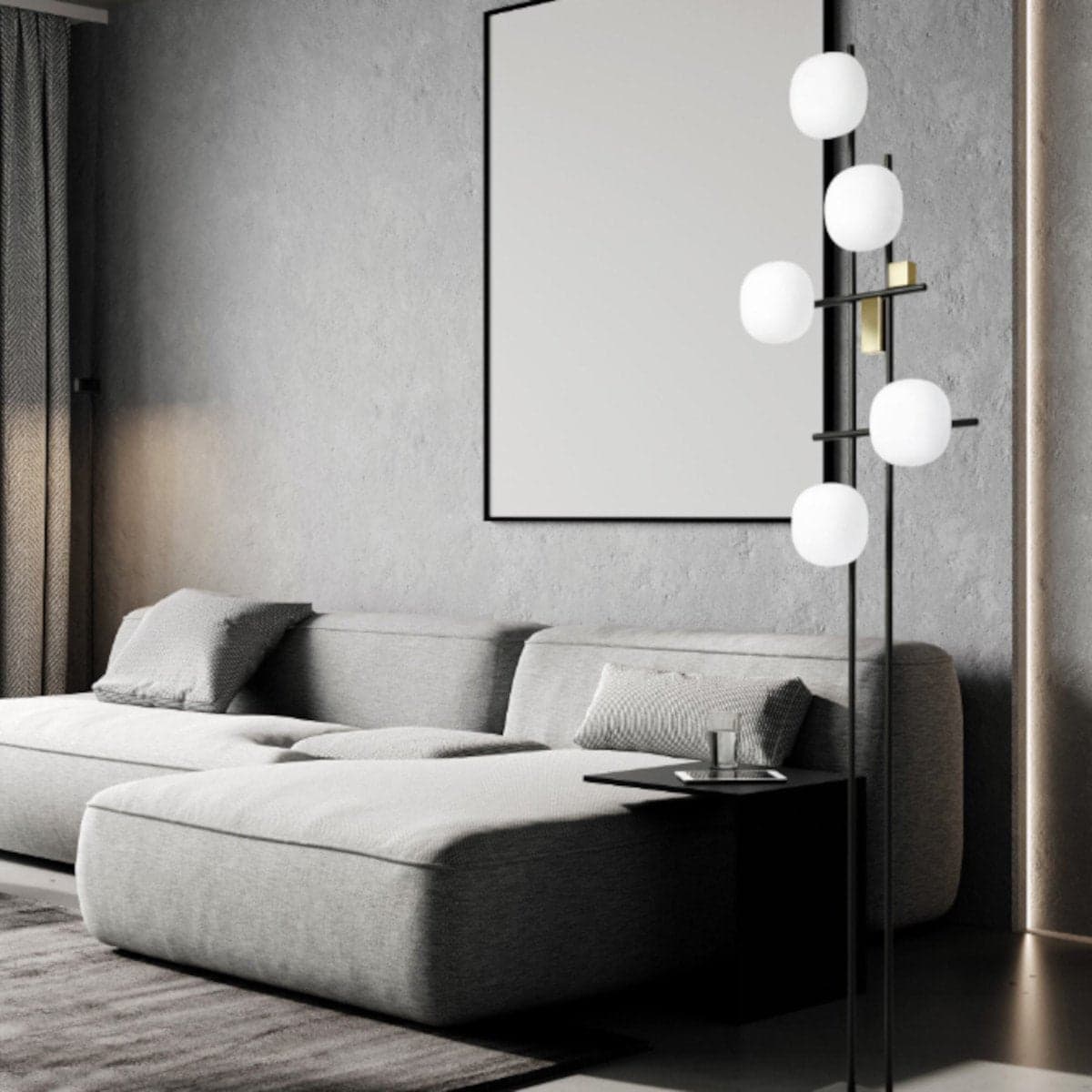 Piantana moderna Miloox LINGOTTO 1744 345 G9 LED dimmerabile metallo vetro in Lampade da terra Lampadari Bartalini - Colle di Val d’Elsa, commercioVirtuoso.it