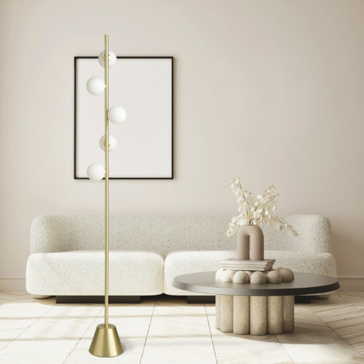 Piantana classica Miloox POMI' 1744 270 G9 LED dimmerabile metallo vetro in Lampade da terra Lampadari Bartalini - Colle di Val d’Elsa, commercioVirtuoso.it