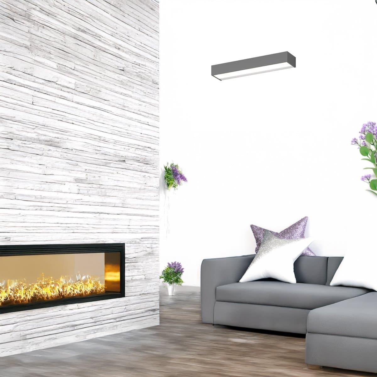 Applique moderno Top Light BIOS 1213 45 LED SWITCH 1980LM alluminio illuminazione modulo integrato in Applique Lampadari Bartalini - Colle di Val d’Elsa, commercioVirtuoso.it