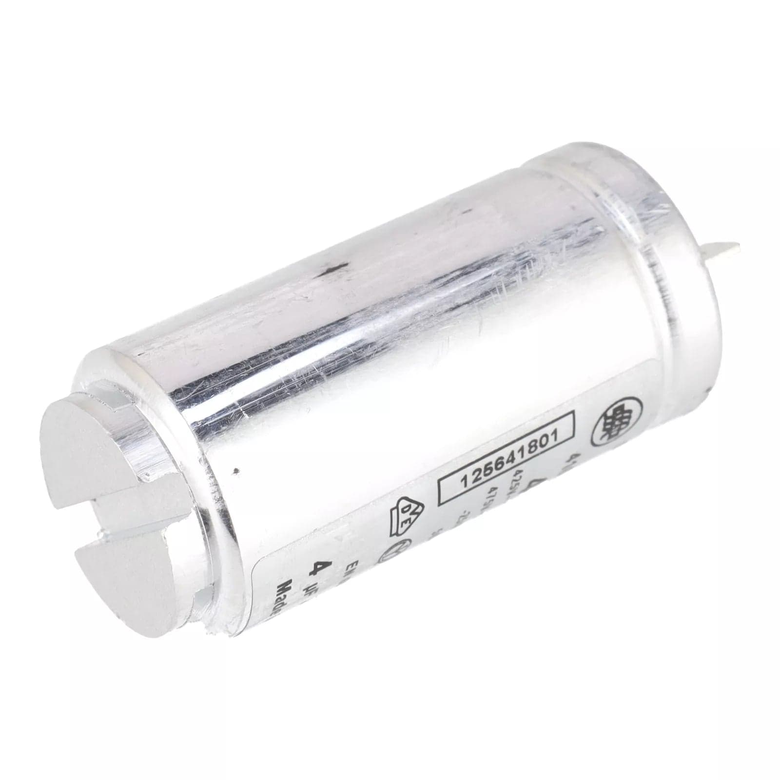 Condensatore 4 µF Ducati spunto motore asciugatrice ELECTROLUX (1256418011) in prodotto EuroStore07 - Alatri, commercioVirtuoso.it