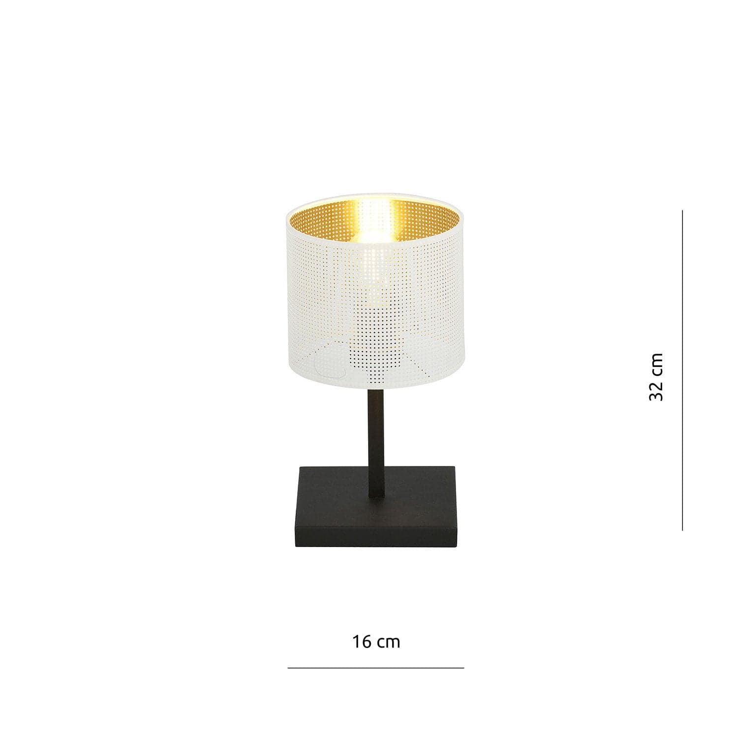 Lampada Da Tavolo 1 Luce Jordan In Acciaio Bianco E Paralume A Cilindro Oro in Lampade da tavolo e abat-jour LuceArt - Montecorvino Pugliano, commercioVirtuoso.it