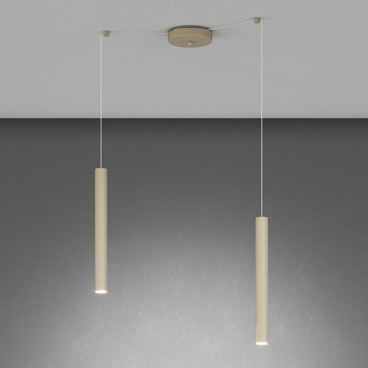 Lampadario Top light ROUND TUBE 1174 S2 GU10 LED cilindro metallo moderno in Lampade a sospensione Lampadari Bartalini - Colle di Val d’Elsa, commercioVirtuoso.it
