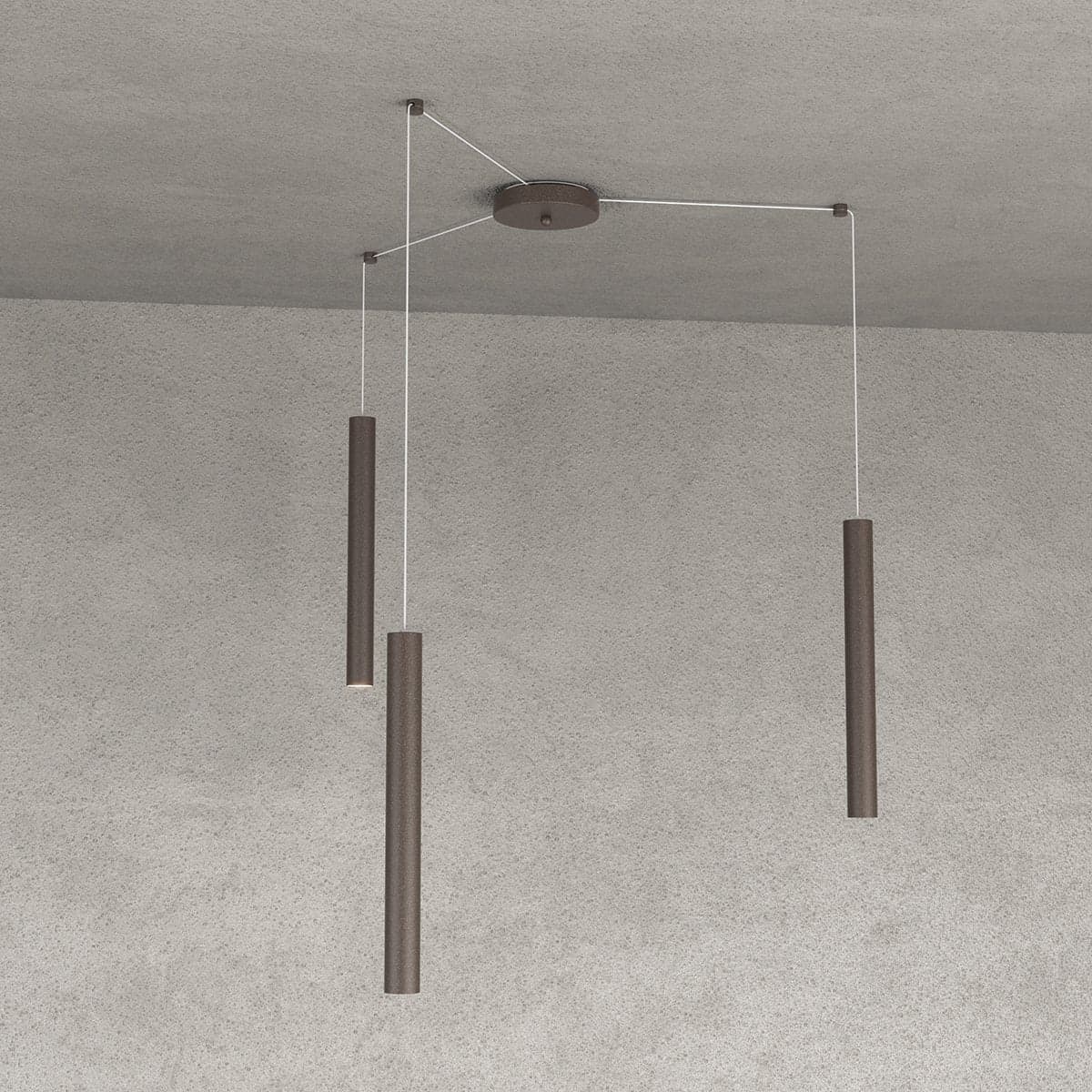 Lampadario Top light ROUND TUBE 1174 S3 GU10 LED cilindro metallo moderno in Lampade a sospensione Lampadari Bartalini - Colle di Val d’Elsa, commercioVirtuoso.it