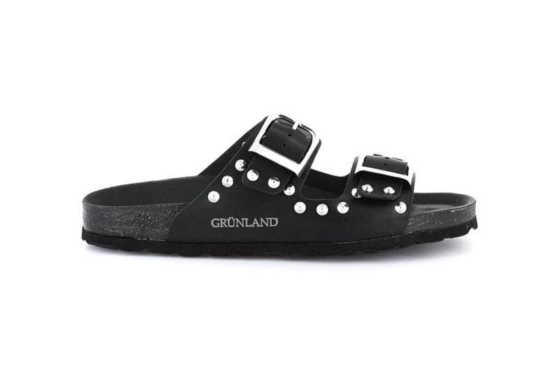 Grunland ciabatta Sara con borchie nero CB0737