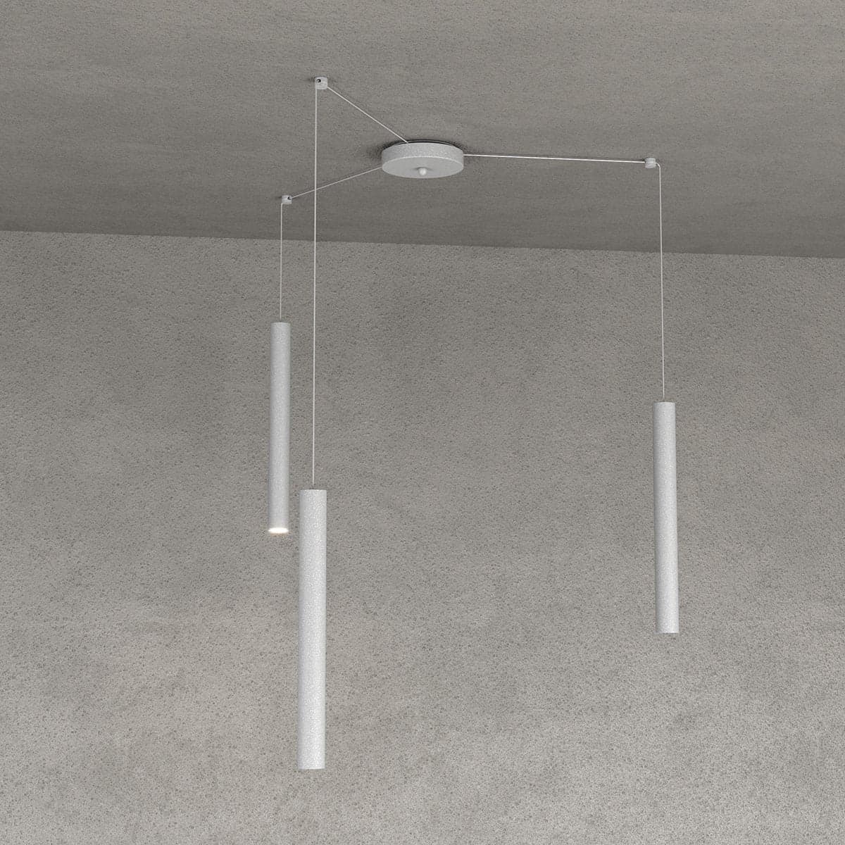 Lampadario Top light ROUND TUBE 1174 S3 GU10 LED cilindro metallo moderno in Lampade a sospensione Lampadari Bartalini - Colle di Val d’Elsa, commercioVirtuoso.it