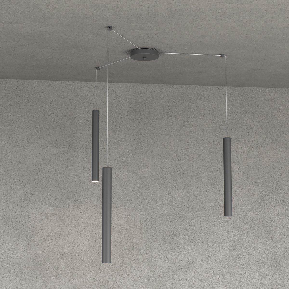 Lampadario Top light ROUND TUBE 1174 S3 GU10 LED cilindro metallo moderno in Lampade a sospensione Lampadari Bartalini - Colle di Val d’Elsa, commercioVirtuoso.it