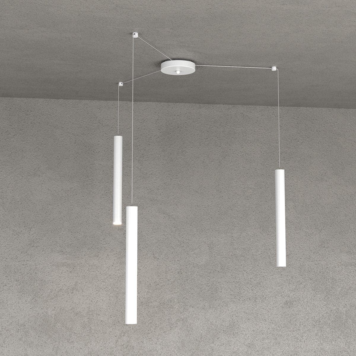 Lampadario Top light ROUND TUBE 1174 S3 GU10 LED cilindro metallo moderno in Lampade a sospensione Lampadari Bartalini - Colle di Val d’Elsa, commercioVirtuoso.it