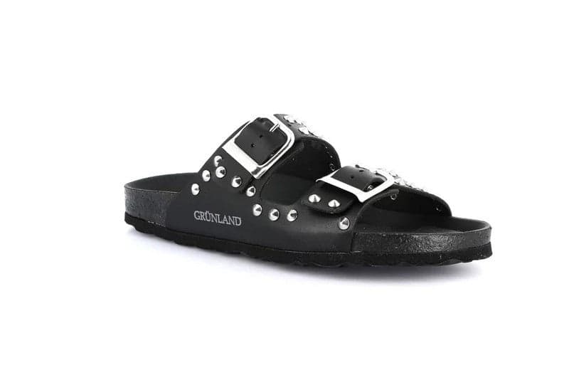 Grunland ciabatta Sara con borchie nero CB0737 in Ciabatte moda Teresi Calzature - Marsala, commercioVirtuoso.it