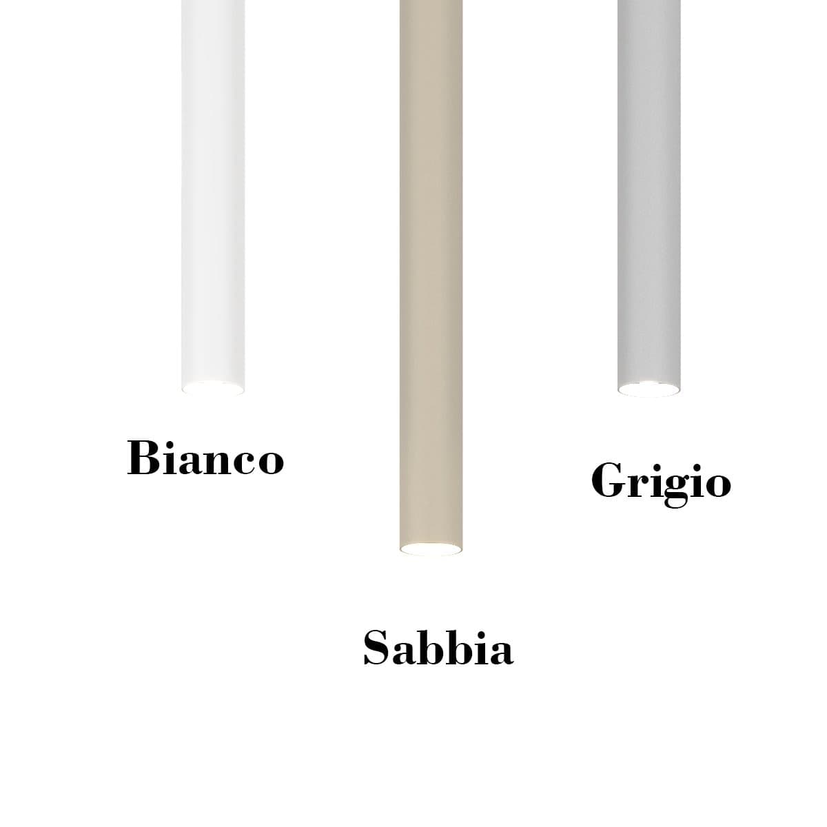 Lampadario Top light ROUND TUBE 1174 S4 GU10 LED cilindro metallo moderno in Lampade a sospensione Lampadari Bartalini - Colle di Val d’Elsa, commercioVirtuoso.it