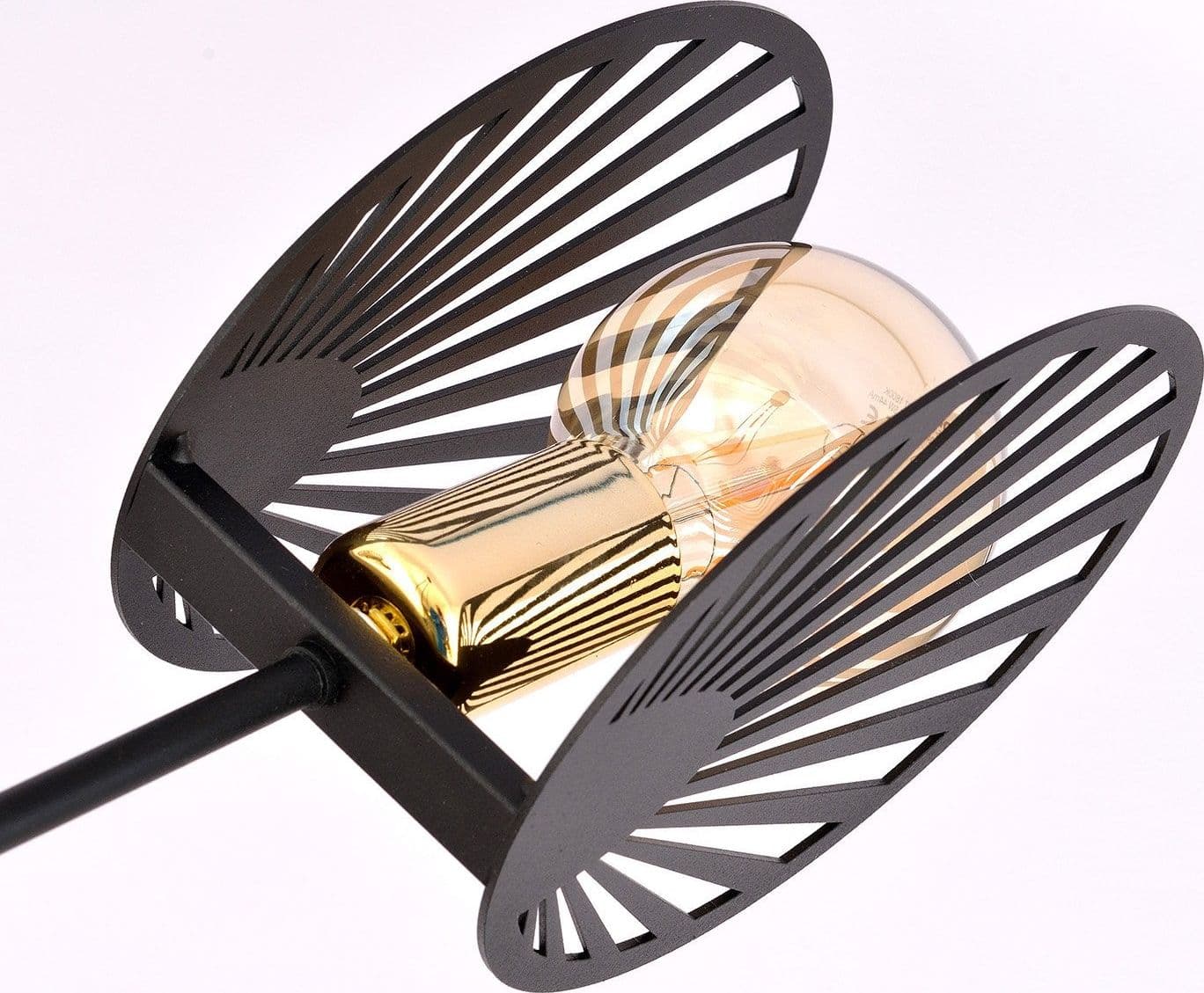 Sospensione Contemporanea 4 Luci Playa In Acciaio Nero E Oro in Lampade a sospensione LuceArt - Montecorvino Pugliano, commercioVirtuoso.it