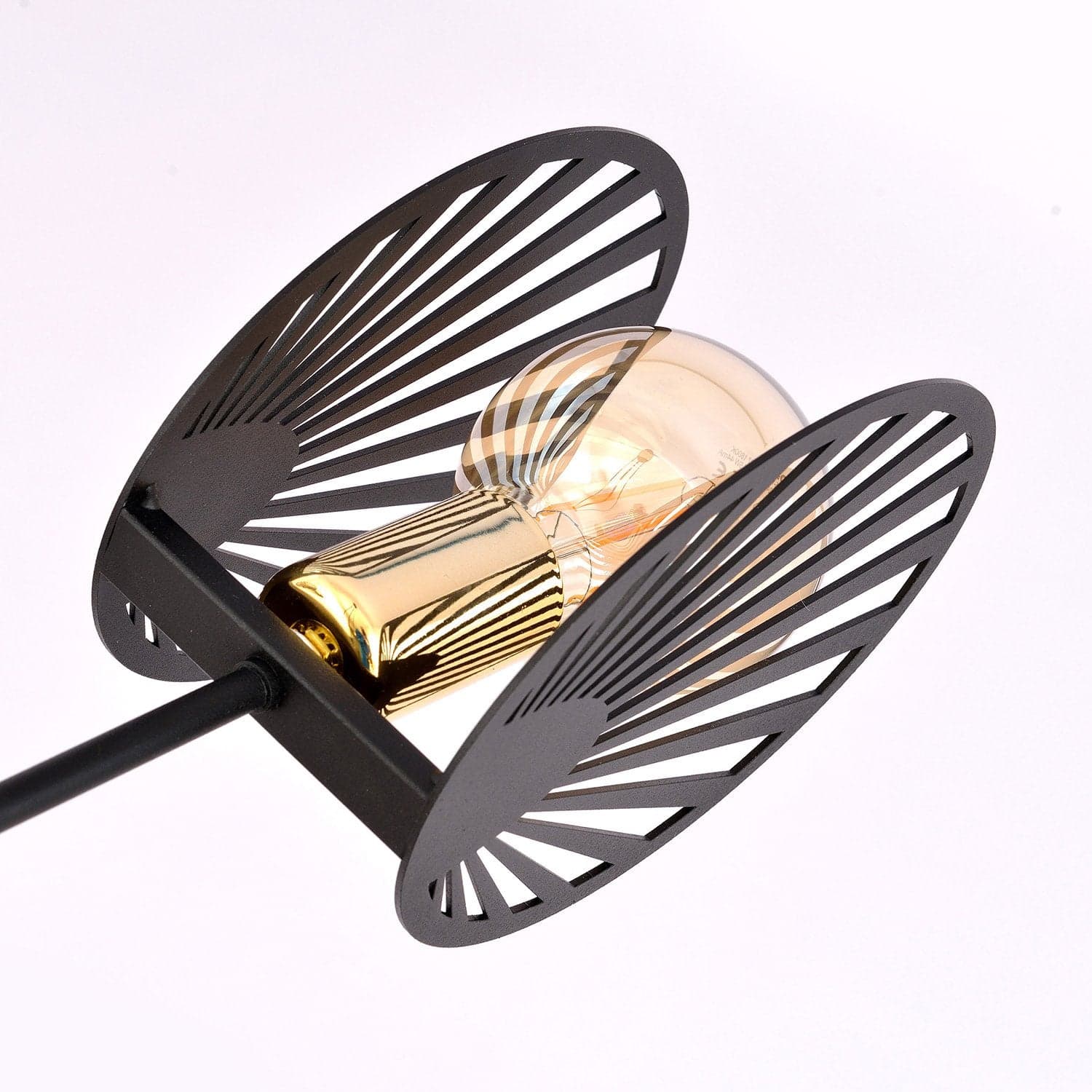 Sospensione Contemporanea 4 Luci Playa In Acciaio Nero E Oro in Lampade a sospensione LuceArt - Montecorvino Pugliano, commercioVirtuoso.it