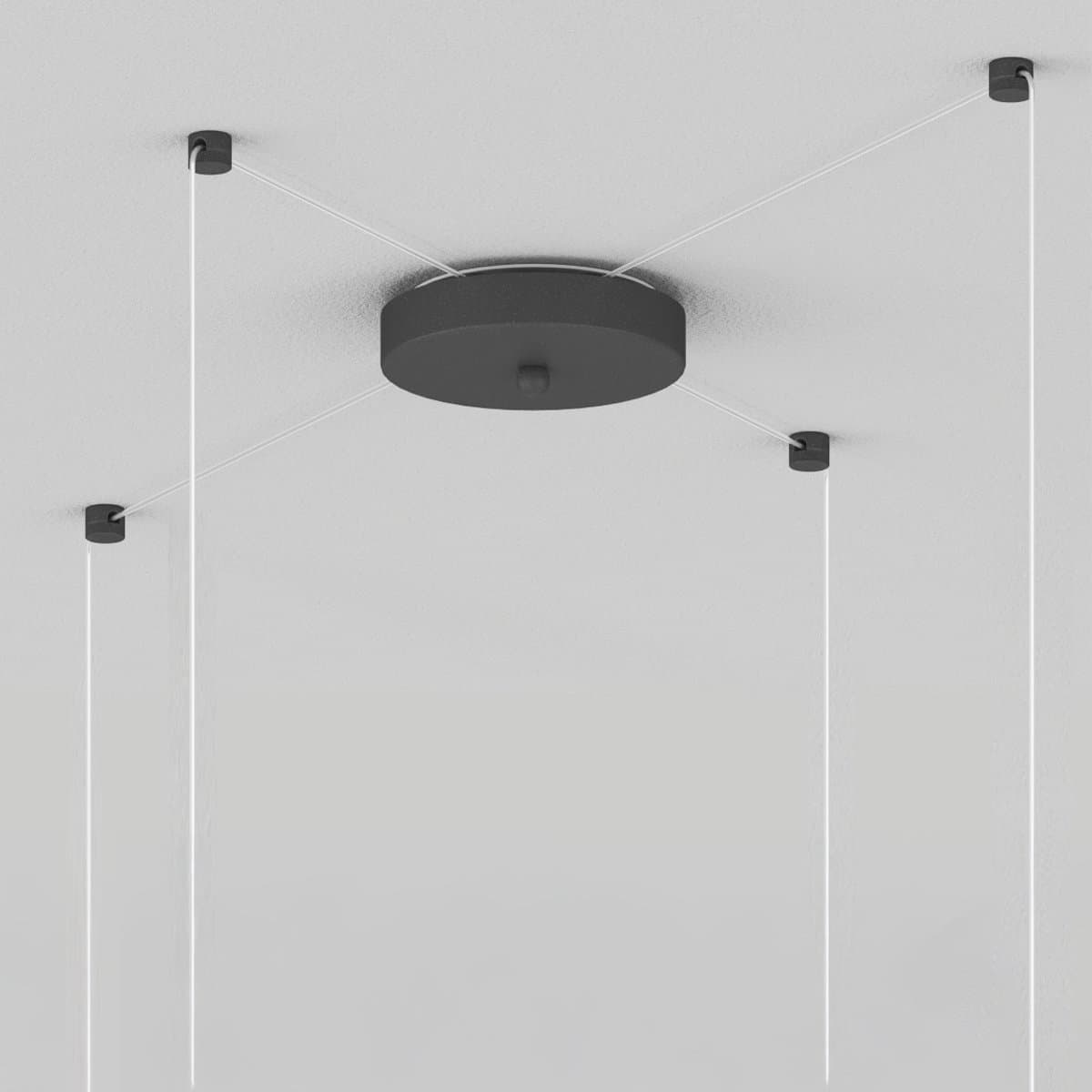 Lampadario Top light ROUND TUBE 1174 S4 GU10 LED cilindro metallo moderno in Lampade a sospensione Lampadari Bartalini - Colle di Val d’Elsa, commercioVirtuoso.it