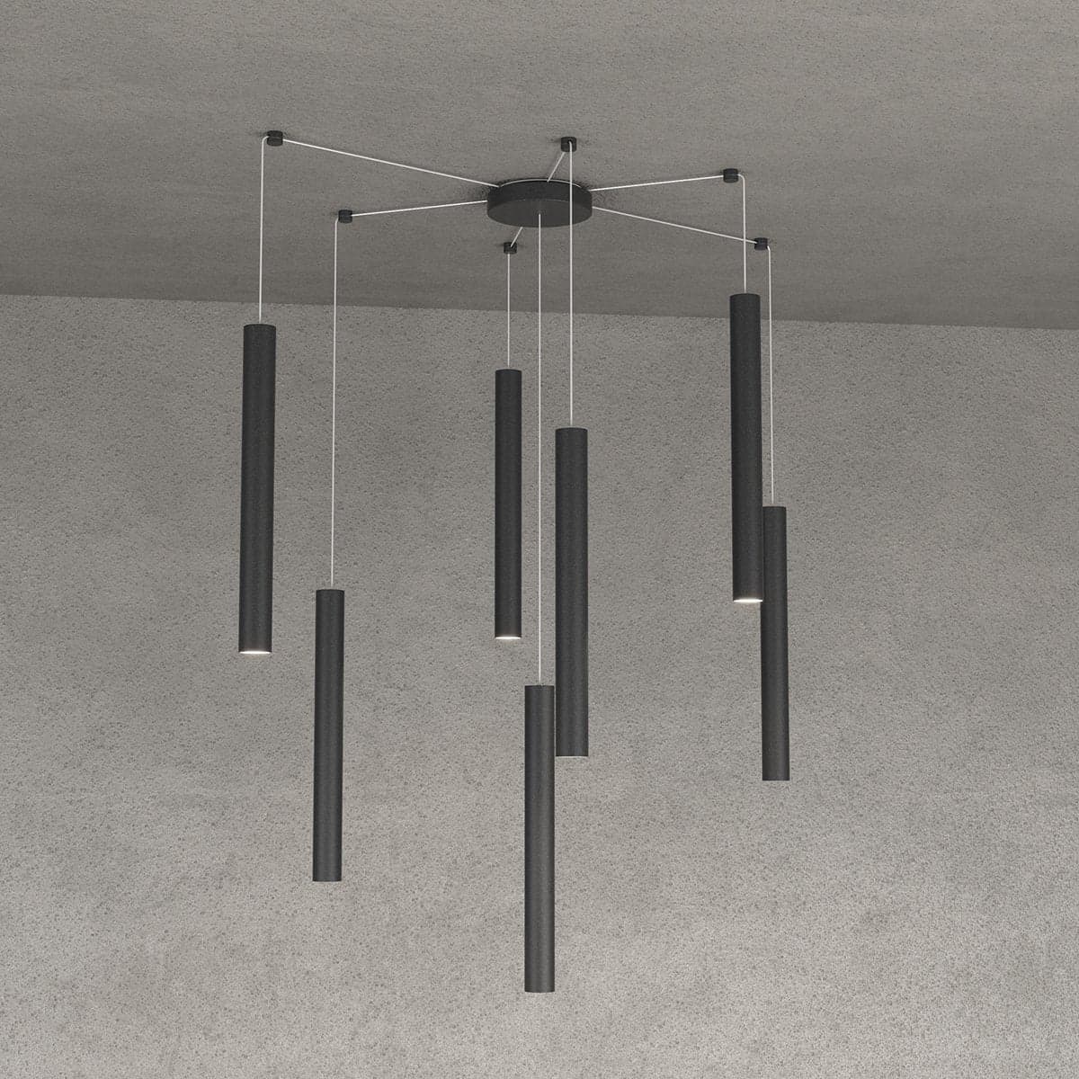 Lampadario Top light ROUND TUBE 1174 S7 GU10 LED cilindro metallo classico moderno in Lampadine a LED Lampadari Bartalini - Colle di Val d’Elsa, commercioVirtuoso.it