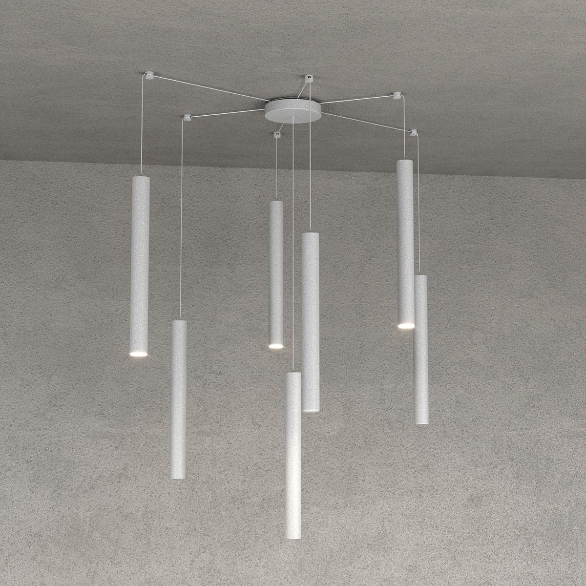 Lampadario Top light ROUND TUBE 1174 S7 GU10 LED cilindro metallo classico moderno in Lampadine a LED Lampadari Bartalini - Colle di Val d’Elsa, commercioVirtuoso.it