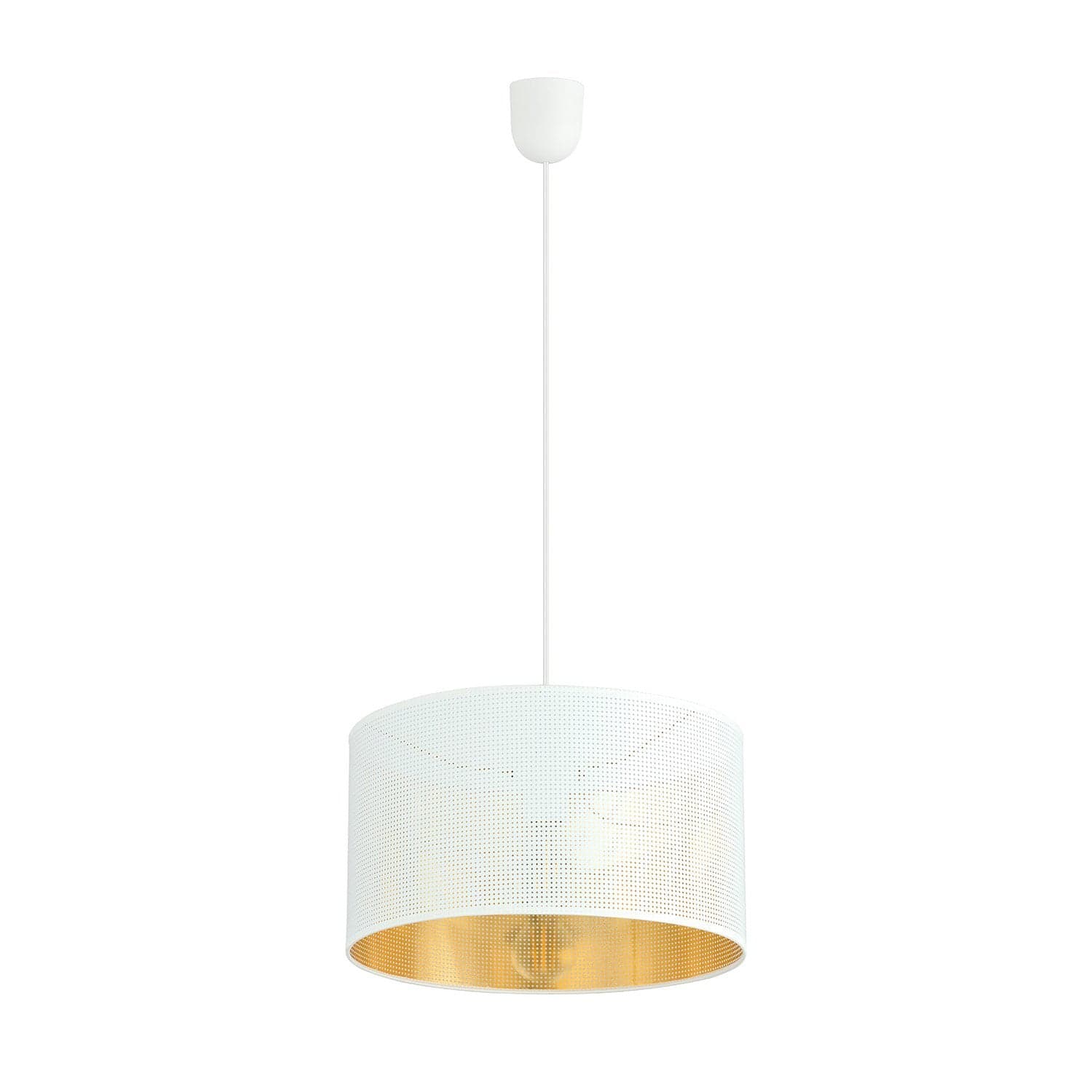 Sospensione Minimal 1 Luce Aston In Acciaio Bianco E Oro in Lampade a sospensione LuceArt - Montecorvino Pugliano, commercioVirtuoso.it