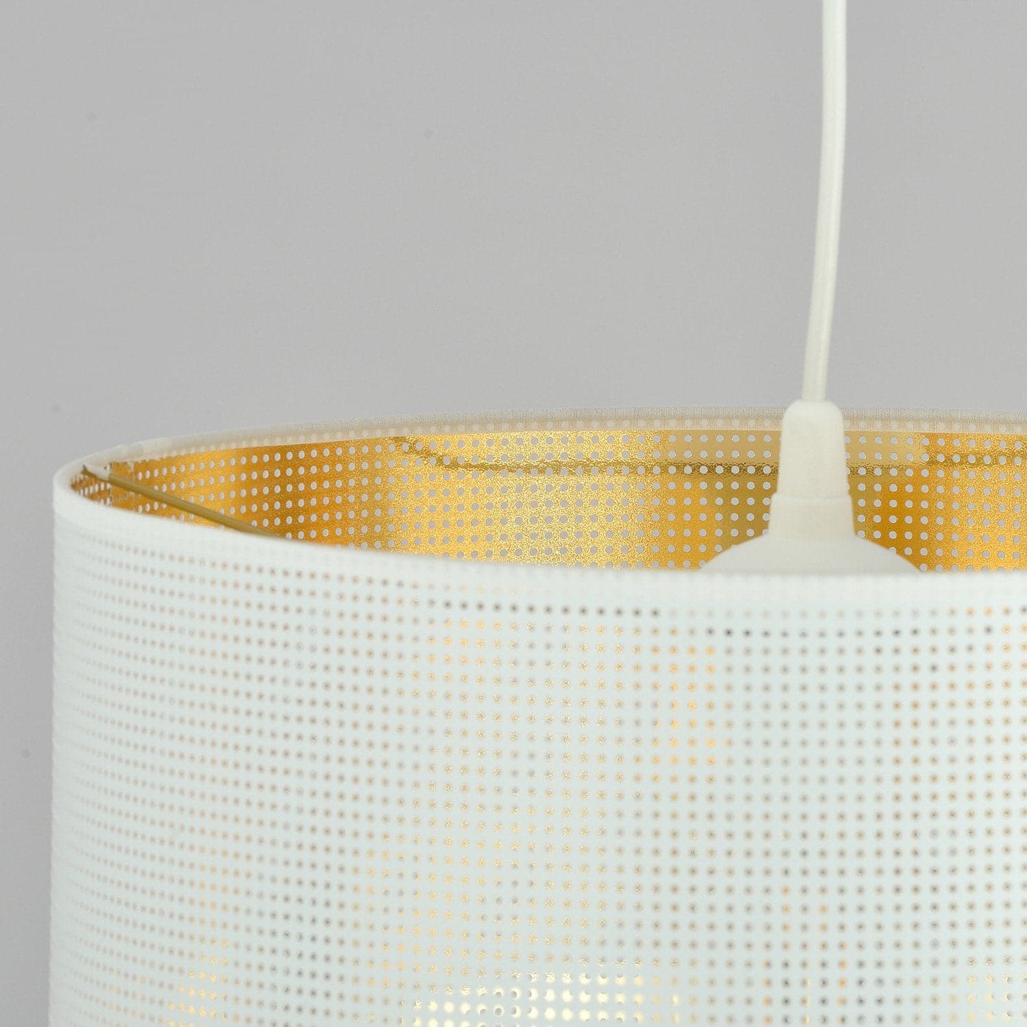 Sospensione Minimal 1 Luce Aston In Acciaio Bianco E Oro in Lampade a sospensione LuceArt - Montecorvino Pugliano, commercioVirtuoso.it