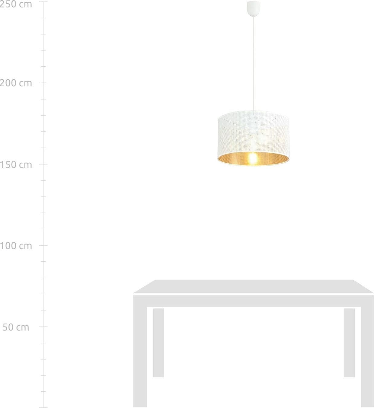 Sospensione Minimal 1 Luce Aston In Acciaio Bianco E Oro in Lampade a sospensione LuceArt - Montecorvino Pugliano, commercioVirtuoso.it