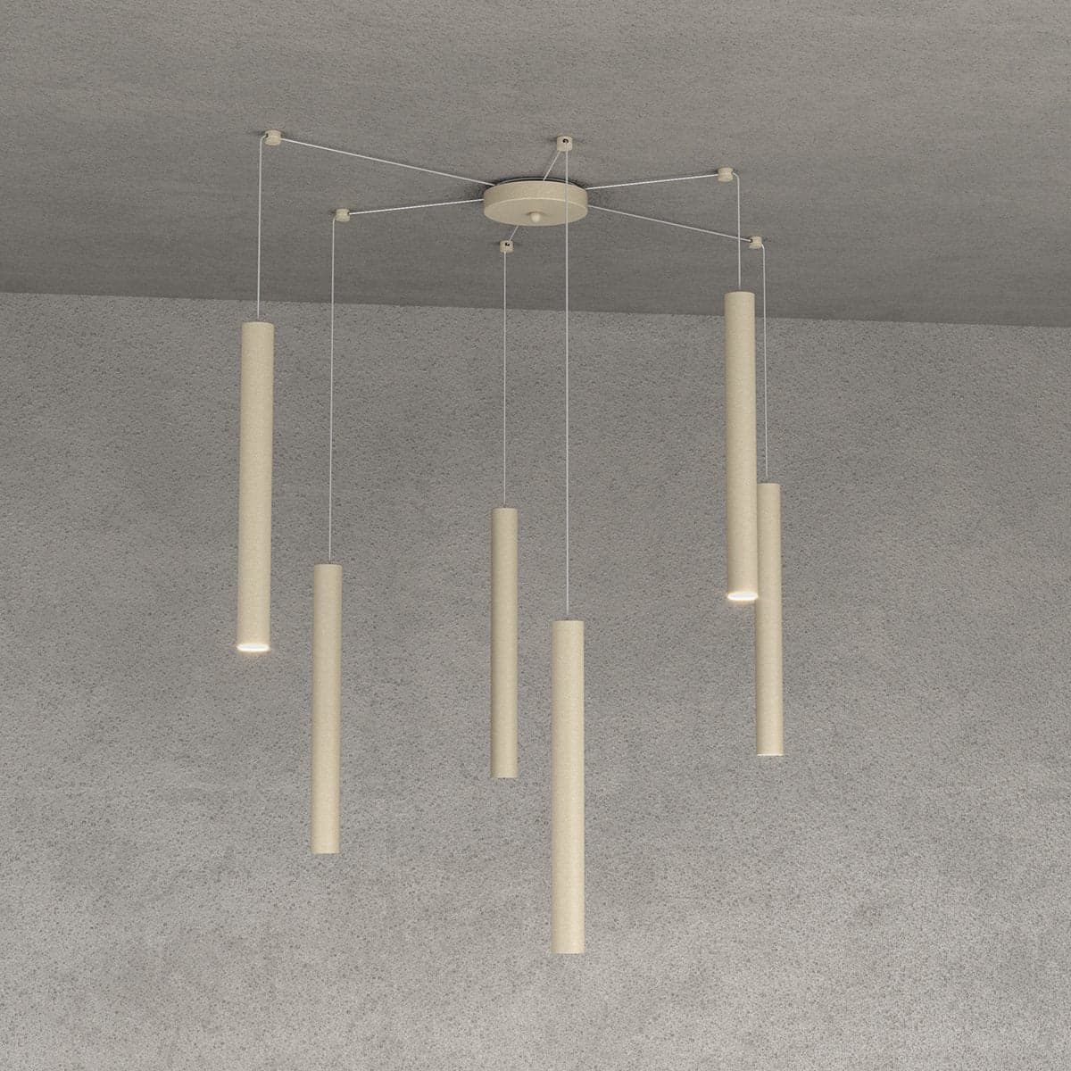 Lampadario Top light ROUND TUBE 1174 S6 GU10 LED cilindro metallo classico moderno in Lampade a sospensione Lampadari Bartalini - Colle di Val d’Elsa, commercioVirtuoso.it