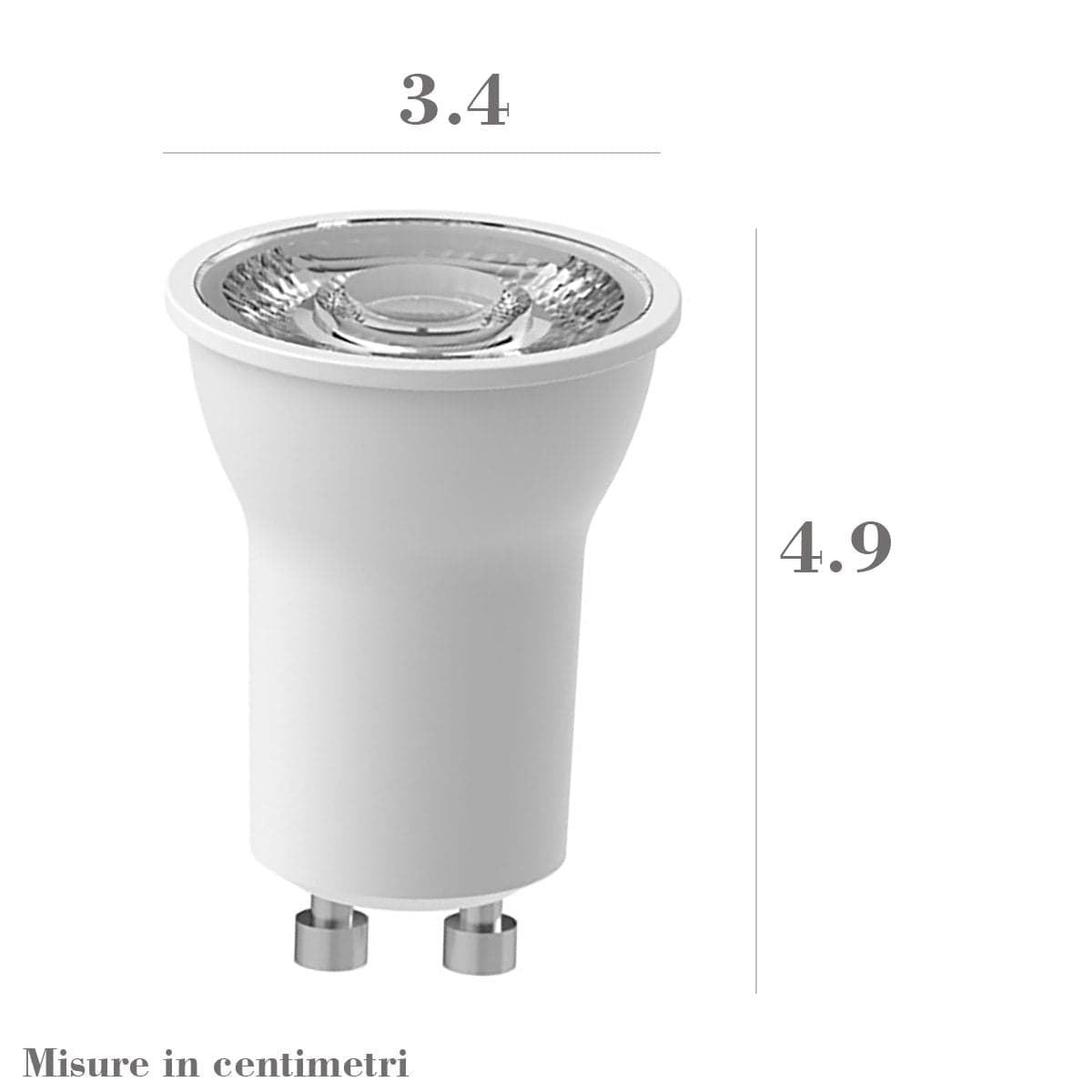 Lampadina Top Light GU10 4W LED 35mm luce calda naturale interno IP20 in Lampadine a LED Lampadari Bartalini - Colle di Val d’Elsa, commercioVirtuoso.it