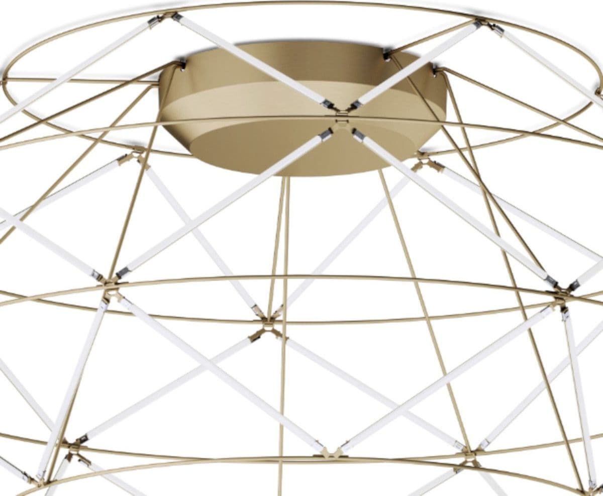 Plafoniera classica Urban EUCLIDE PL oro 3000 LED metallo in Plafoniere Lampadari Bartalini - Colle di Val d’Elsa, commercioVirtuoso.it