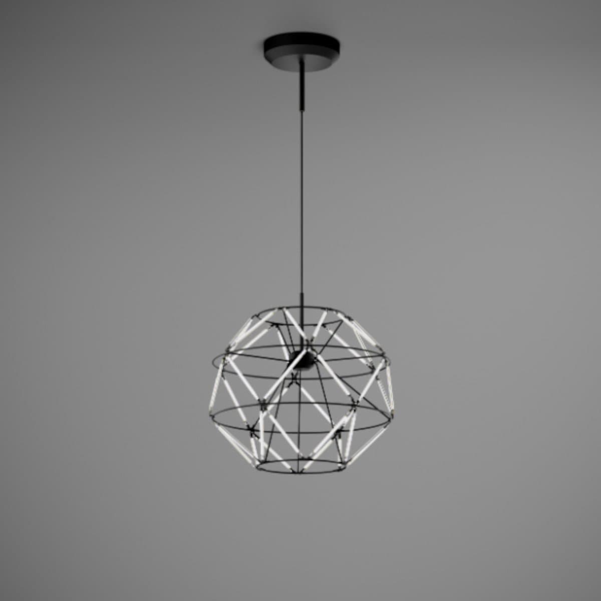 Sospensione moderna Urban EUCLIDE 1821 30 3000 LED metallo nero in Lampade a sospensione Lampadari Bartalini - Colle di Val d’Elsa, commercioVirtuoso.it