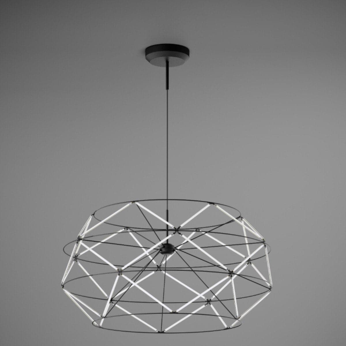 Sospensione moderna Urban EUCLIDE 1821 32 3000 LED metallo nero in Lampade a sospensione Lampadari Bartalini - Colle di Val d’Elsa, commercioVirtuoso.it