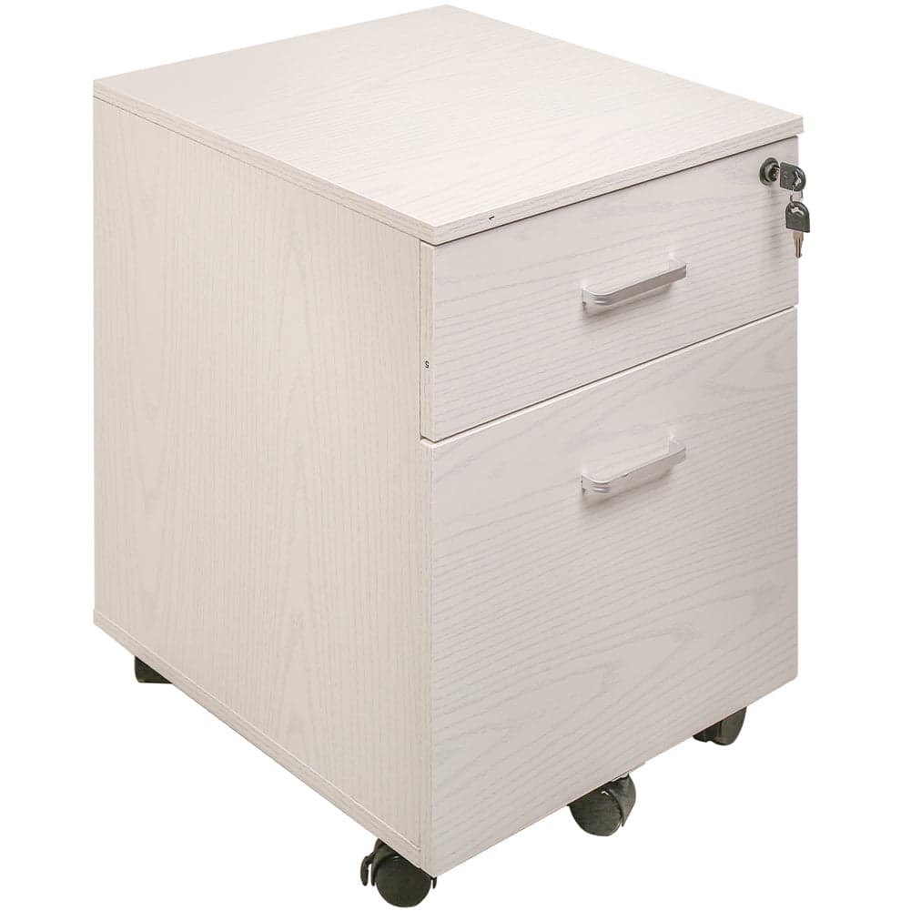 Cassettiera Schedario da Ufficio in legno Bianco 2 Cassetti con Serratura 40x45x55cm in Cassetti Danyx - Casoria, commercioVirtuoso.it