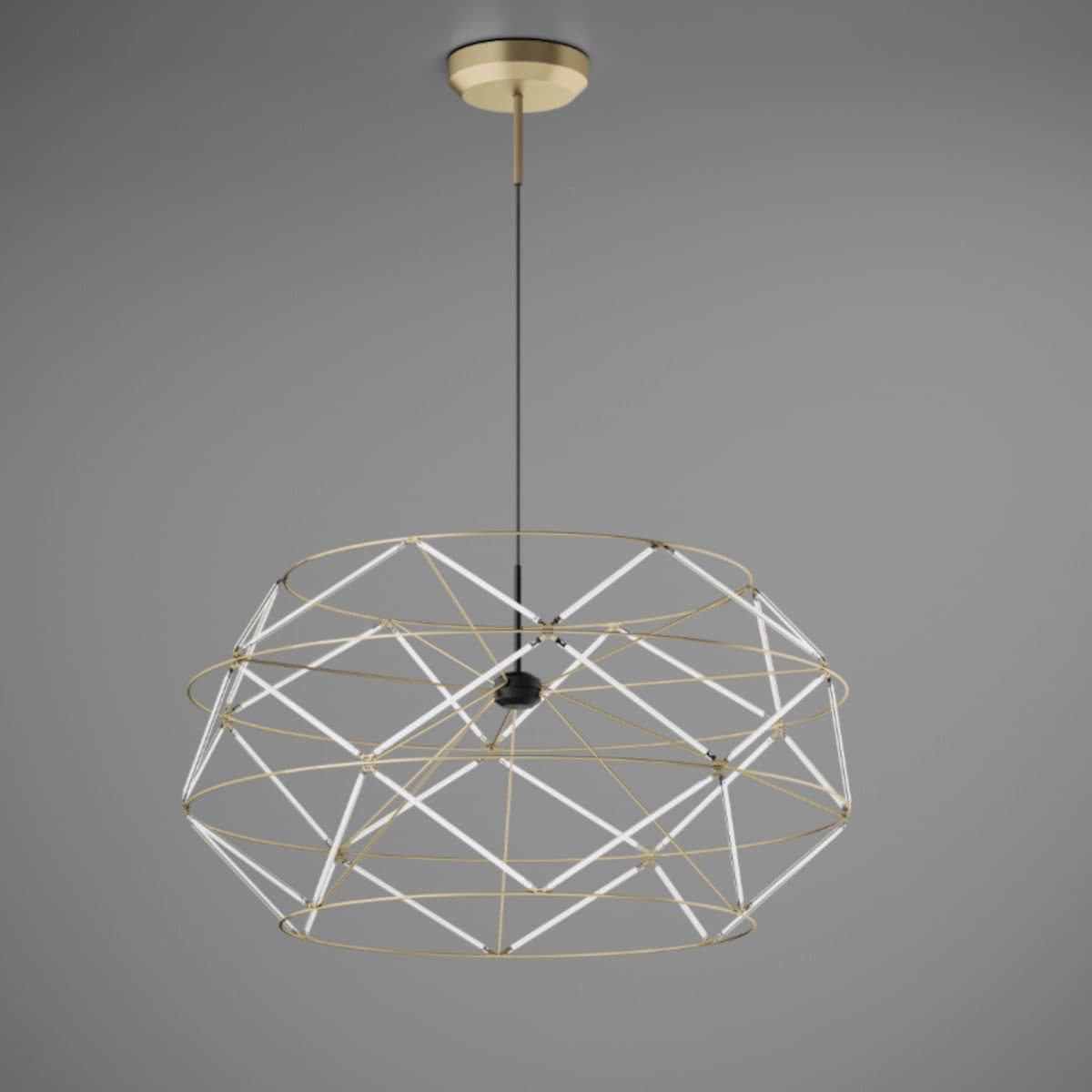 Sospensione classica Urban EUCLIDE 1822 32 3000 LED metallo oro in Lampadari Lampadari Bartalini - Colle di Val d’Elsa, commercioVirtuoso.it