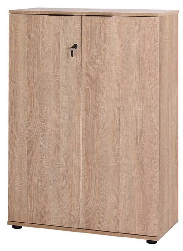 Mobile Archiviazione Ufficio 2Ante 3Ripiani 72x34 H109 cm con Chiave Quercia in Credenze Danyx - Casoria, commercioVirtuoso.it