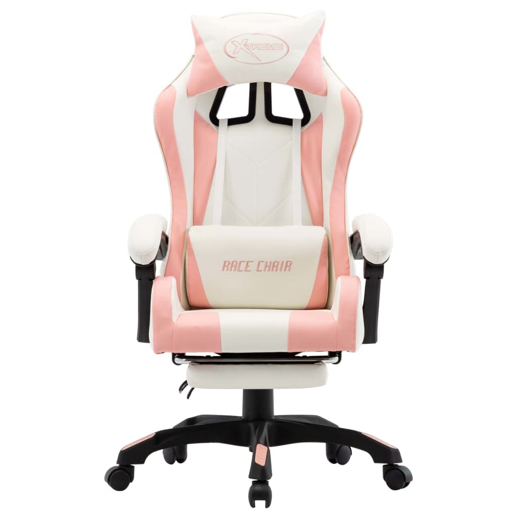 Sedia Gaming Cameretta con Poggiapiedi e Braccioli Rosa e Bianca in Similpelle in Sedie Gaming Esplodia - Napoli, commercioVirtuoso.it