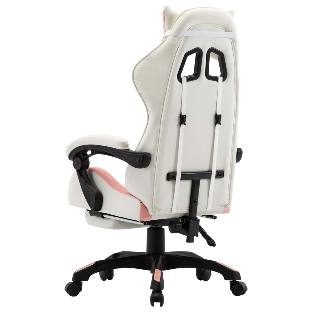 Sedia Gaming Cameretta con Poggiapiedi e Braccioli Rosa e Bianca in Similpelle in Sedie Gaming Esplodia - Napoli, commercioVirtuoso.it