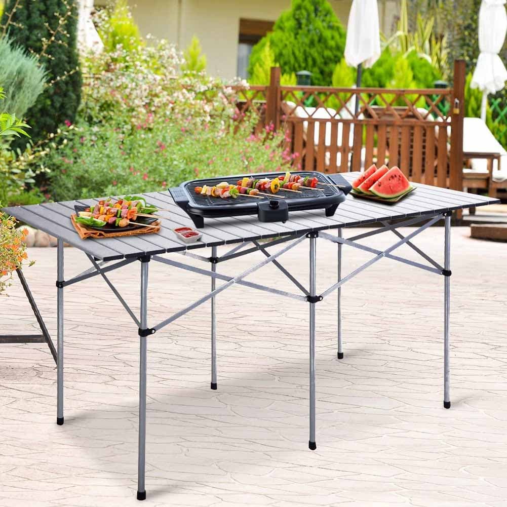 Tavolo Salvaspazio Arrotolabile Alluminio 70 X 140 H70 Giardino Picnic Campeggio Mare in Tavoli da picnic Danyx - Casoria, commercioVirtuoso.it