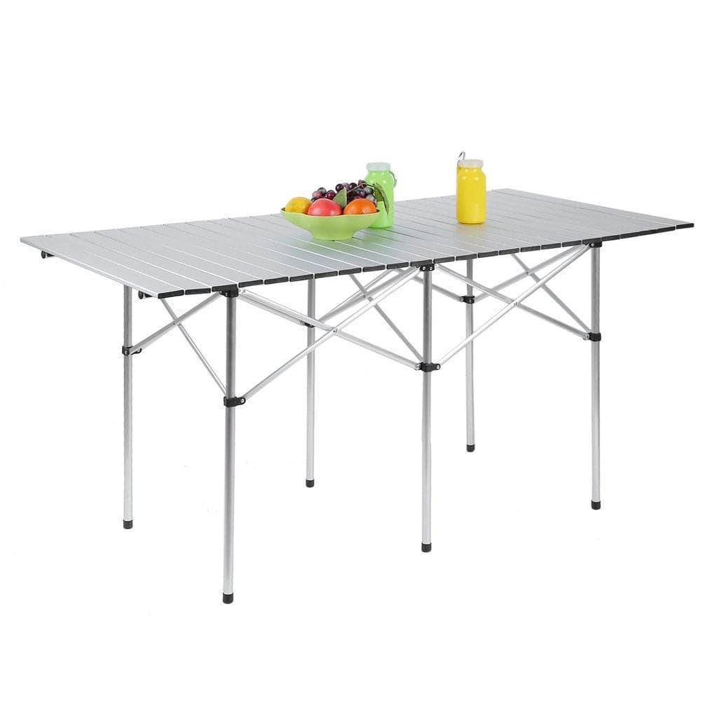 Tavolo Salvaspazio Arrotolabile Alluminio 70 X 140 H70 Giardino Picnic Campeggio Mare in Tavoli da picnic Danyx - Casoria, commercioVirtuoso.it