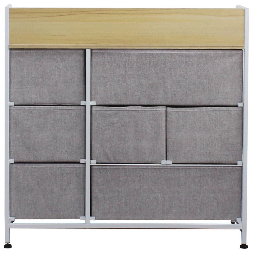 Mobile Cassettiera 7Cassetti Metallo Legno e Tessuto 80x29 H 78.5cm Casa Ufficio in Comò e cassettiere Danyx - Casoria, commercioVirtuoso.it