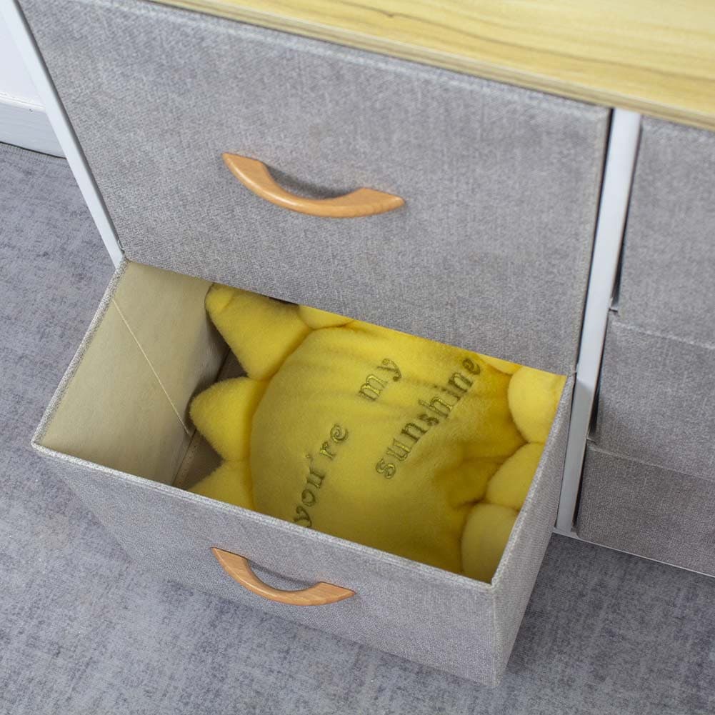 Mobile Cassettiera 5 Cassetti Metallo Legno e Tessuto 80x29 H 71cm Casa Ufficio in Comò e cassettiere Danyx - Casoria, commercioVirtuoso.it