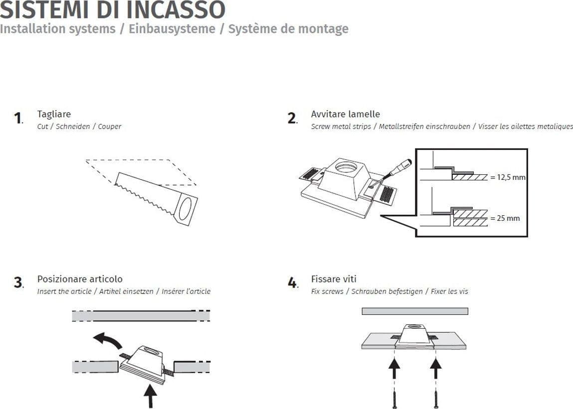 Faretto incasso gesso Lampadari Bartalini IHCSELLENURB 010 GU10 LED scomparsa in Faretti da soffitto Lampadari Bartalini - Colle di Val d’Elsa, commercioVirtuoso.it