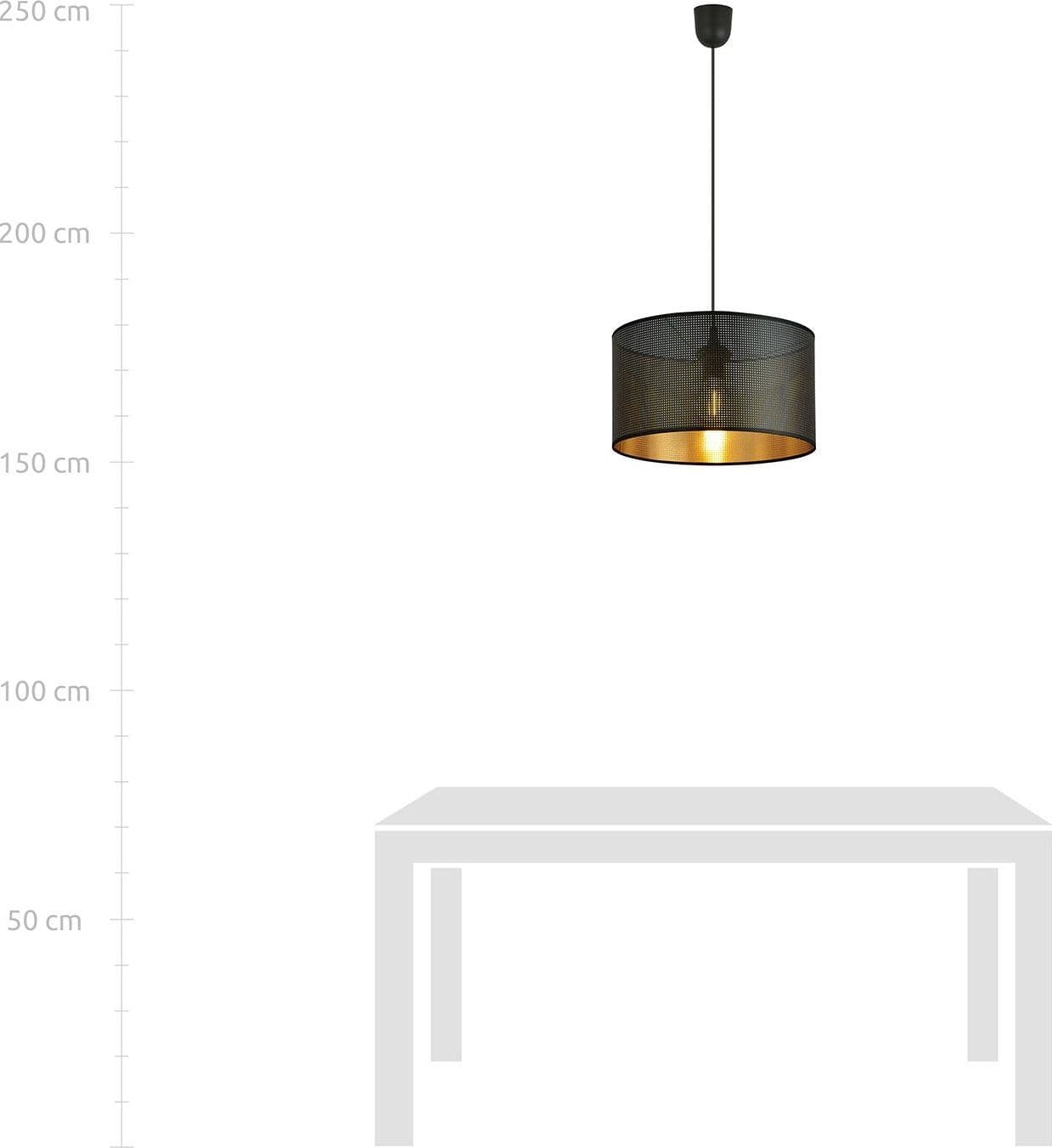 Sospensione Minimal 1 Luce Aston In Acciaio Nero E Oro in Lampade a sospensione LuceArt - Montecorvino Pugliano, commercioVirtuoso.it