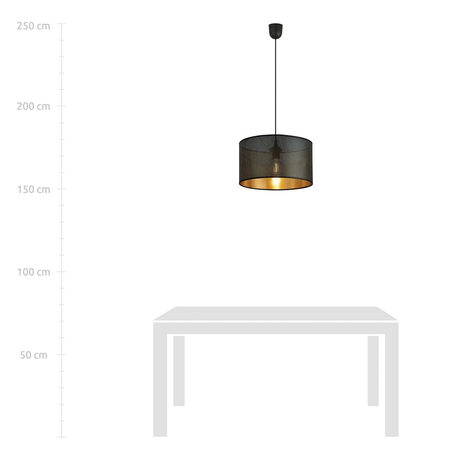 Sospensione Minimal 1 Luce Aston In Acciaio Nero E Oro in Lampade a sospensione LuceArt - Montecorvino Pugliano, commercioVirtuoso.it