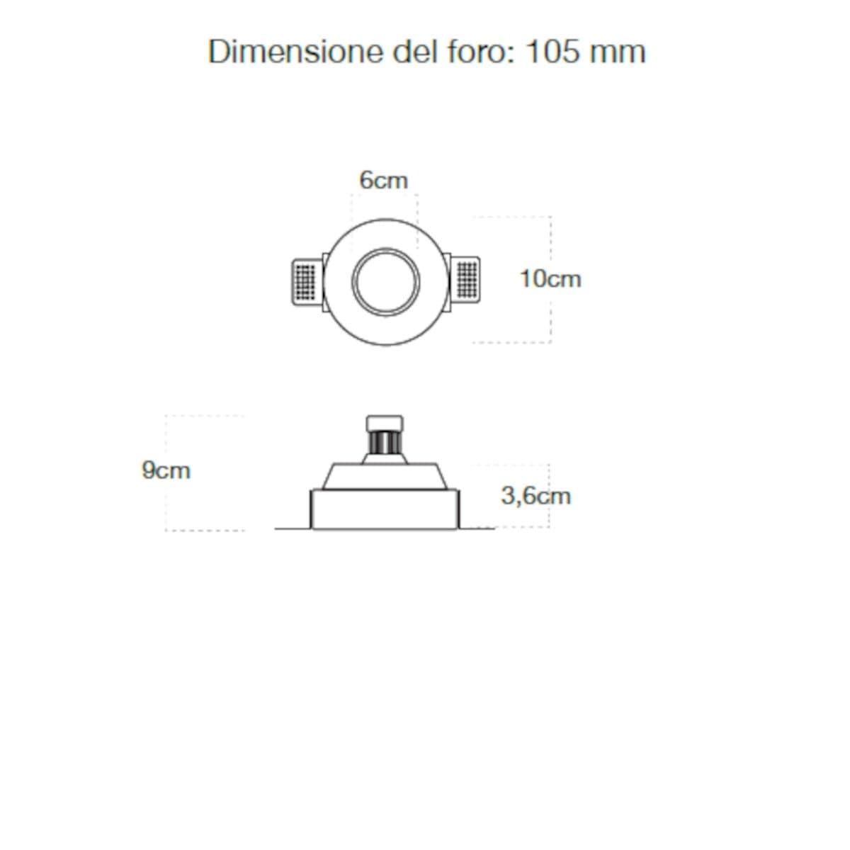 Faretto incasso gesso Lampadari Bartalini PILUT 015 GU10 LED scomparsa in Faretti da soffitto Lampadari Bartalini - Colle di Val d’Elsa, commercioVirtuoso.it
