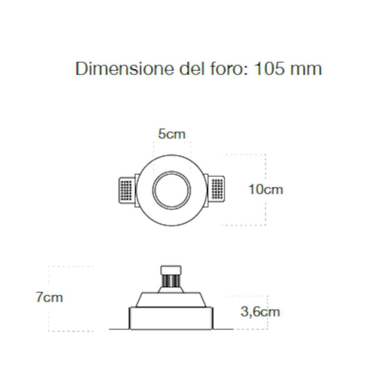 Faretto incasso gesso Lampadari Bartalini IHCSELLENURB 010 GU10 LED scomparsa in Faretti da soffitto Lampadari Bartalini - Colle di Val d’Elsa, commercioVirtuoso.it