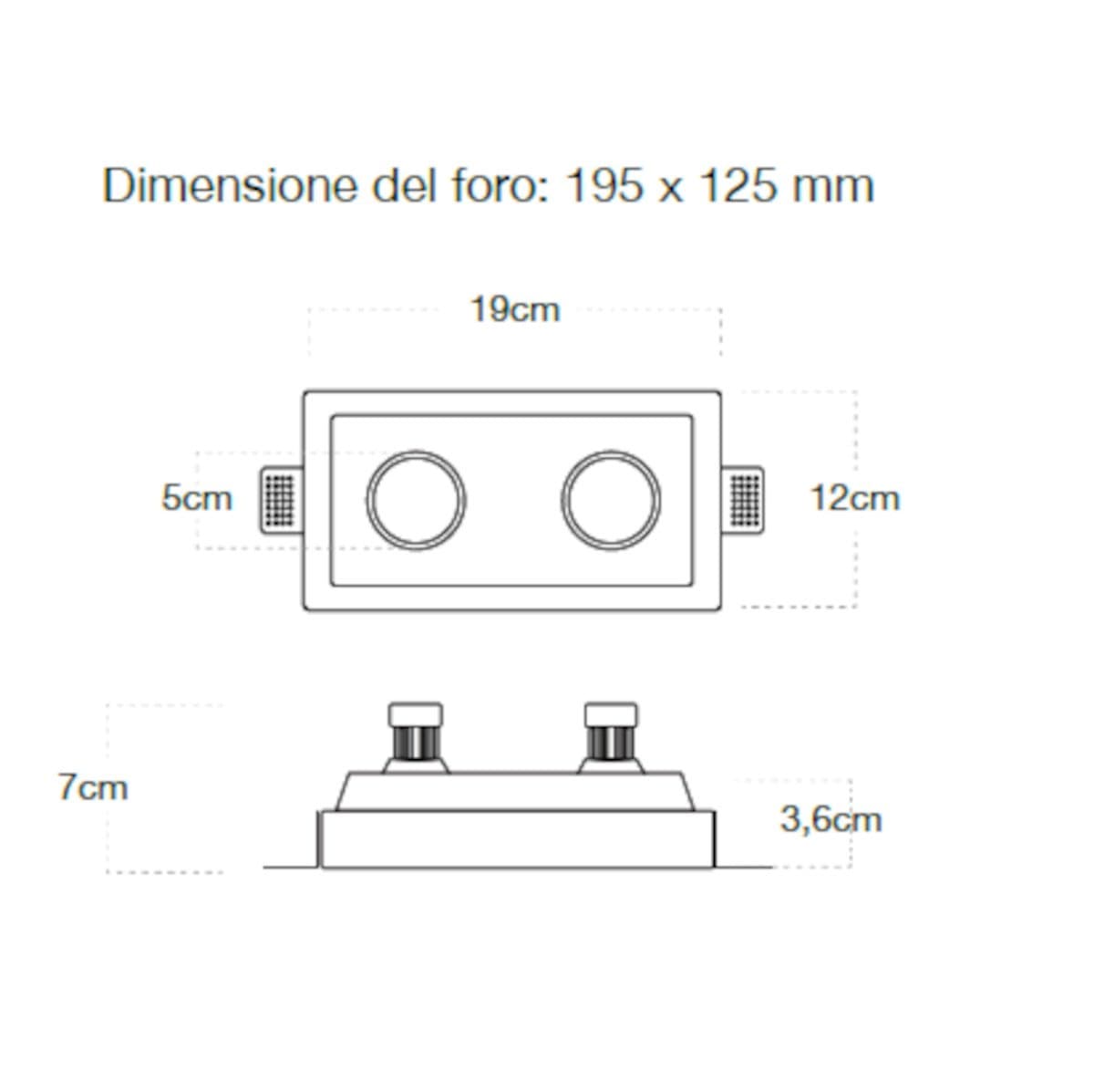 Faretto incasso gesso Lampadari Bartalini IHCSELLENURB 010 D GU10 LED scomparsa in Faretti da soffitto Lampadari Bartalini - Colle di Val d’Elsa, commercioVirtuoso.it