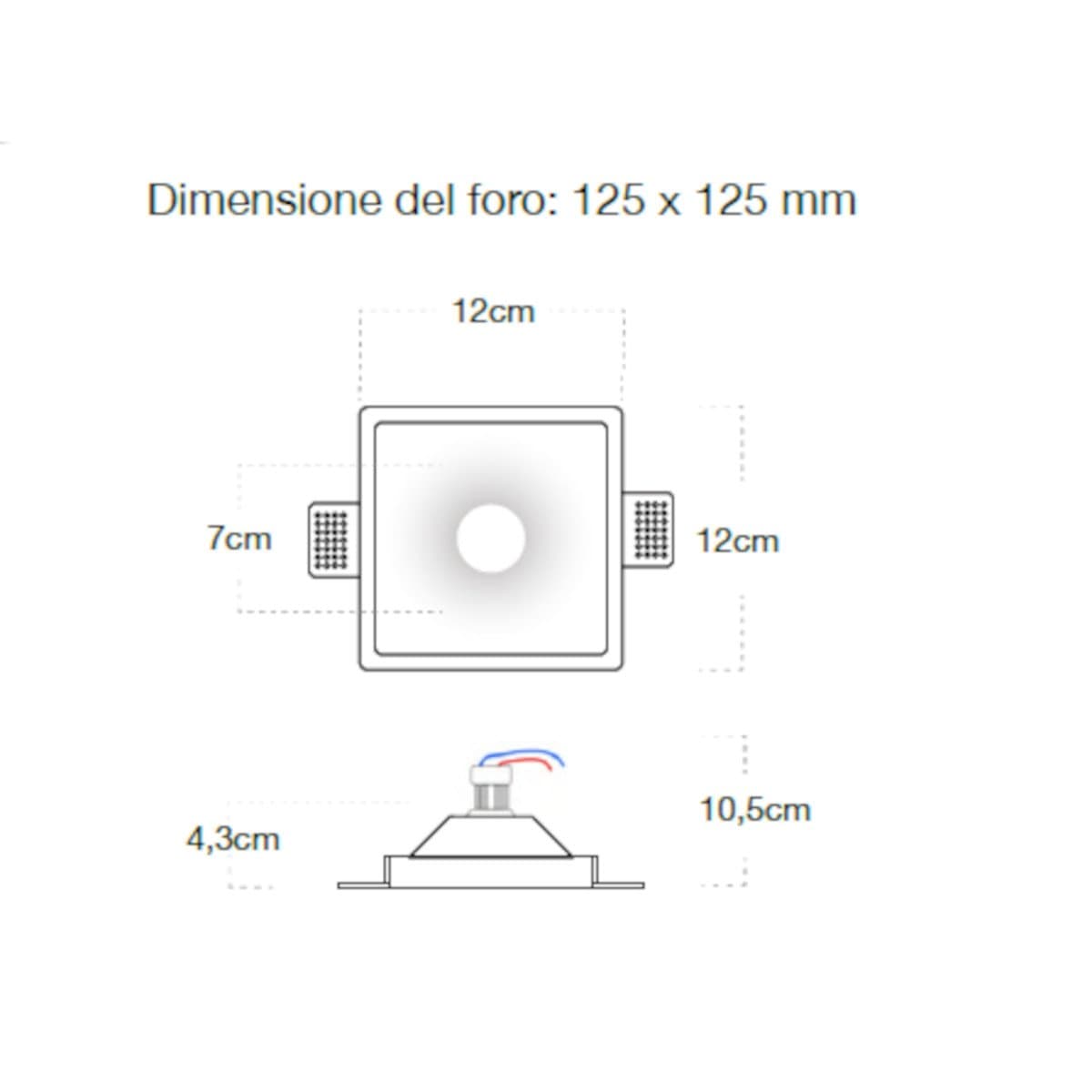 Faretto incasso gesso Lampadari Bartalini SEIARB 045 GU10 LED scomparsa in Faretti da soffitto Lampadari Bartalini - Colle di Val d’Elsa, commercioVirtuoso.it