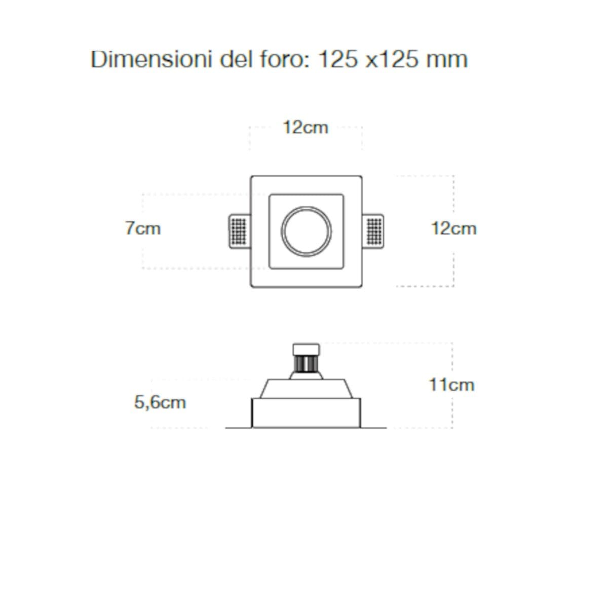 Faretto incasso gesso Lampadari Bartalini ORDAUQ 085 GU10 LED scomparsa in Faretti da soffitto Lampadari Bartalini - Colle di Val d’Elsa, commercioVirtuoso.it